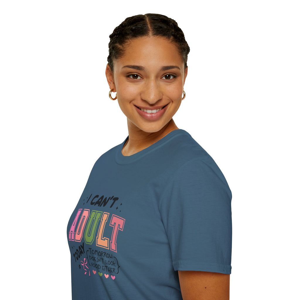 I Can't Adult T-Shirt — Funny Gift for Her Sarcastic Overworked Women's Graphic Tee