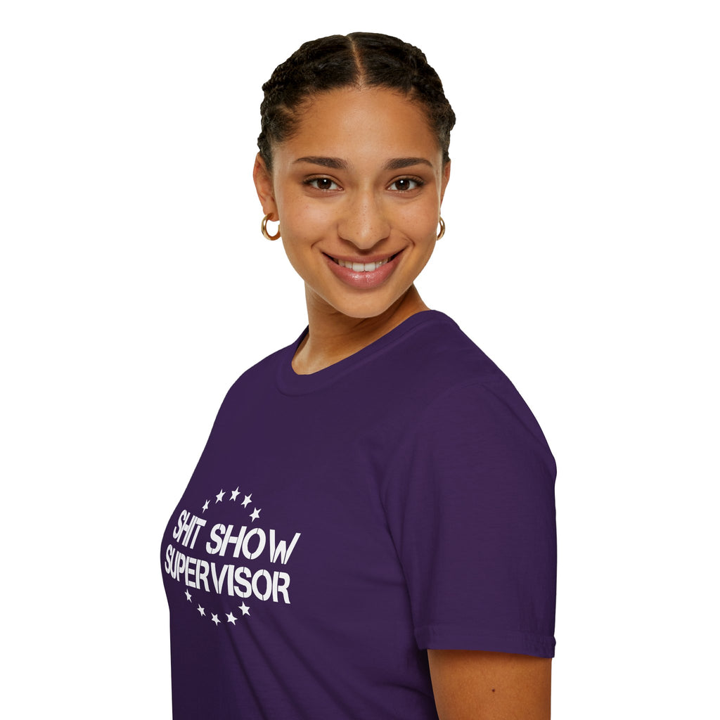 Shit Show Supervisor T-Shirt — Funny Sarcastic Gift for Her Work Humor Graphic Tee