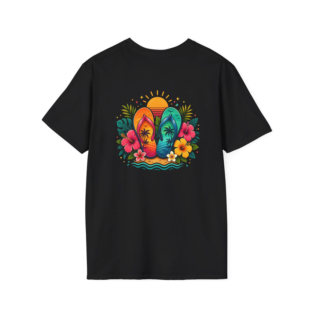 Floral Surf Chest Print T-Shirt — Cute Beach Gift for Women Graphic Tee