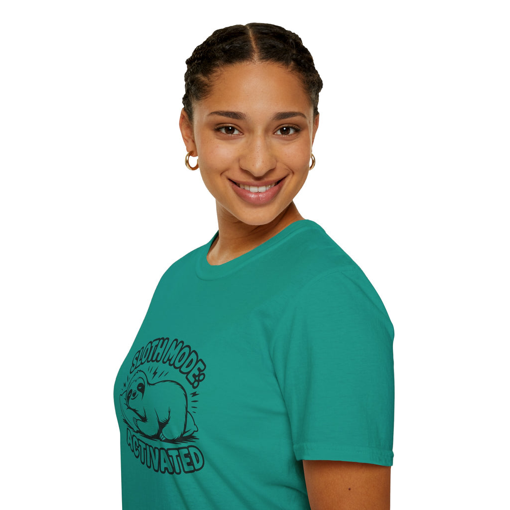 Sloth Mode Activated T-Shirt — Funny Lazy Gift for Her Cute Animal Graphic Tee