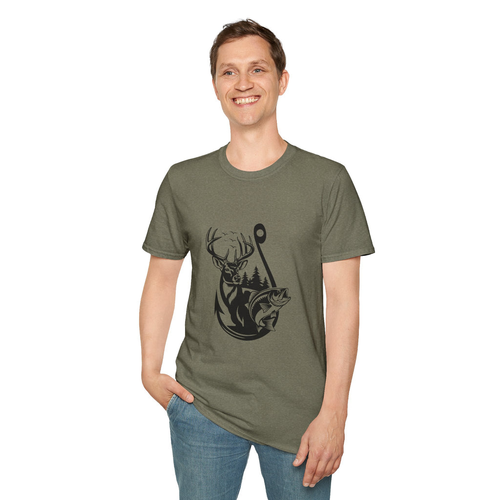 Hunt Fish & Forest Adventure T-Shirt — Outdoor Gift for Hunters & Fishermen