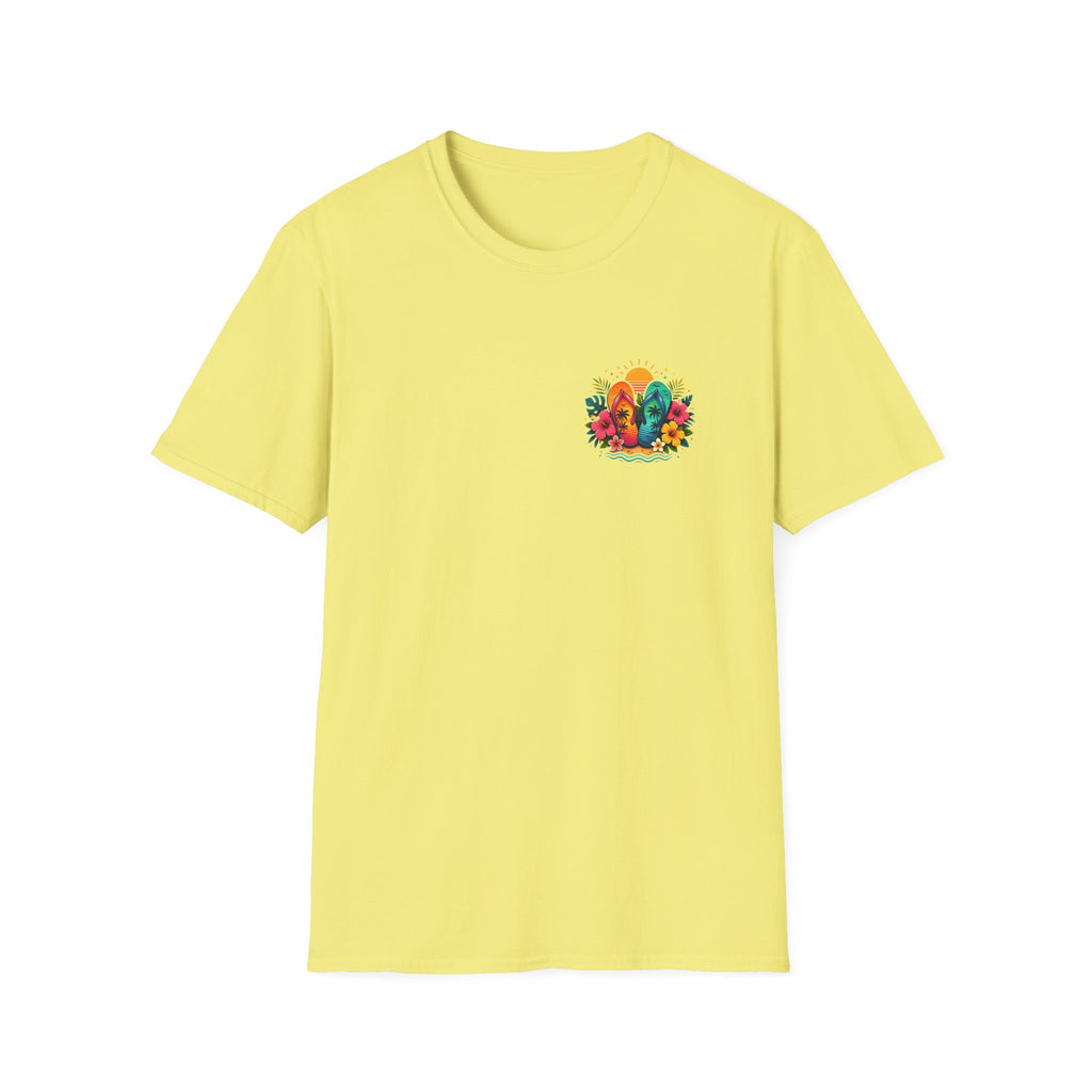 Floral Surf Chest Print T-Shirt — Cute Beach Gift for Women Graphic Tee
