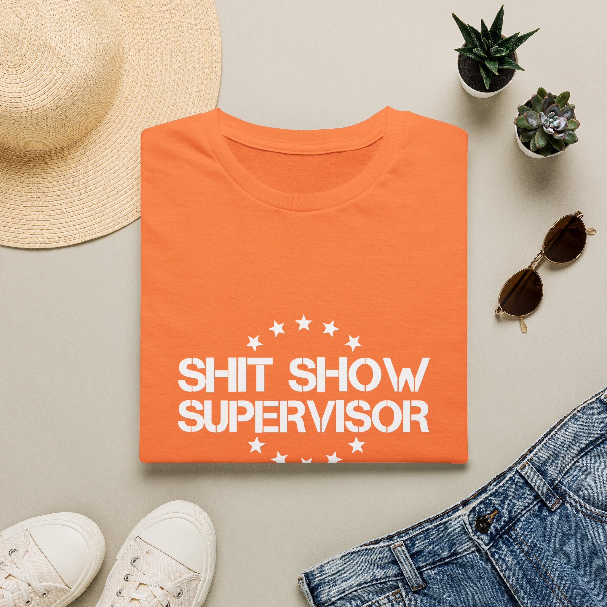Shit Show Supervisor T-Shirt — Funny Sarcastic Gift for Her Work Humor Graphic Tee