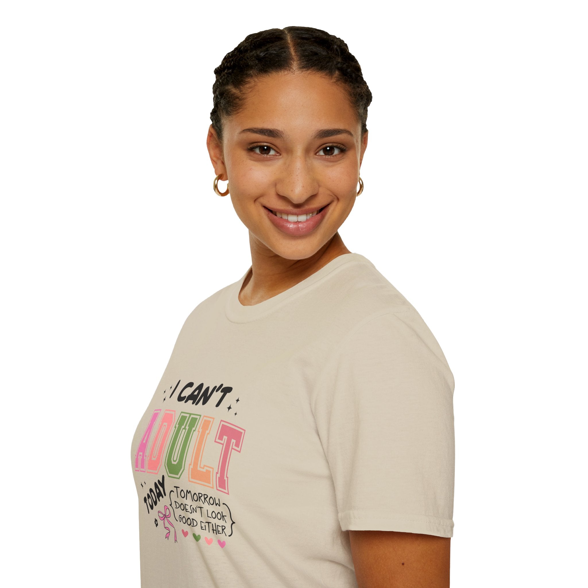 I Can't Adult T-Shirt — Funny Gift for Her Sarcastic Overworked Women's Graphic Tee