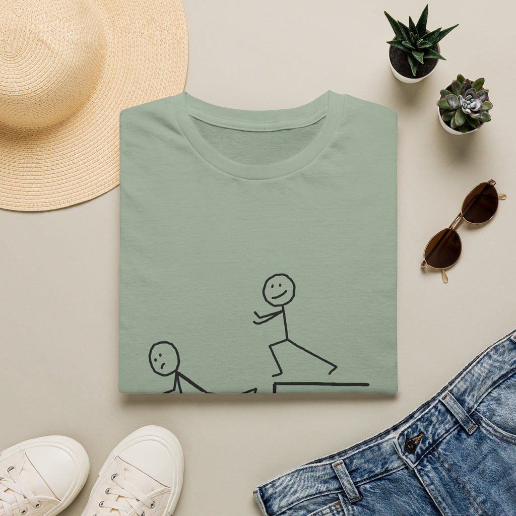 T-Shirt — "Some People Just Need a Pat on the Back" Stick Figure Humor Tee