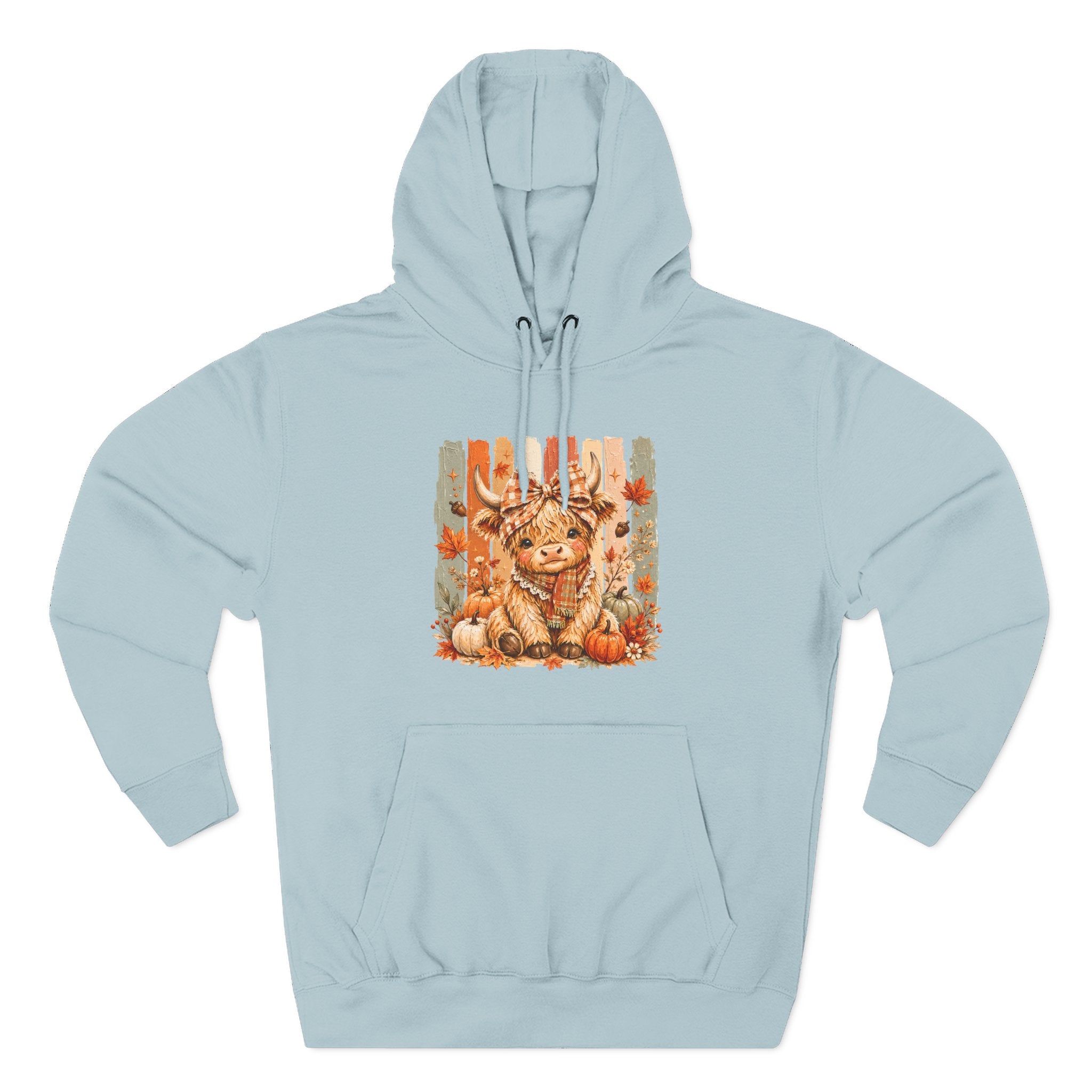 Autumn Pumpkin Cow Hoodie — Cute Fall Gift for Women Cozy Graphic Pullover