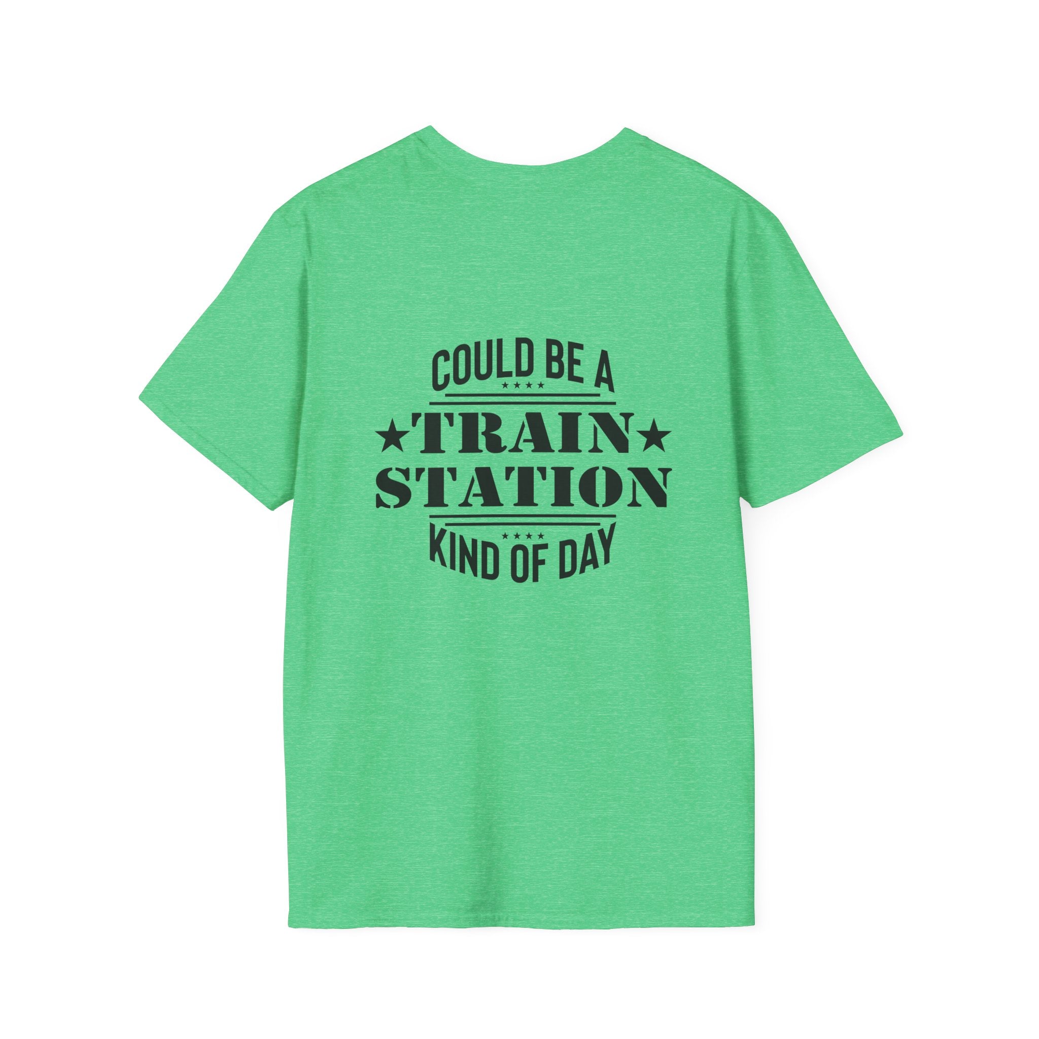 Could Be a Train Station Kind of Day T-Shirt — Funny Sarcastic Gift for Her Pocket Tee