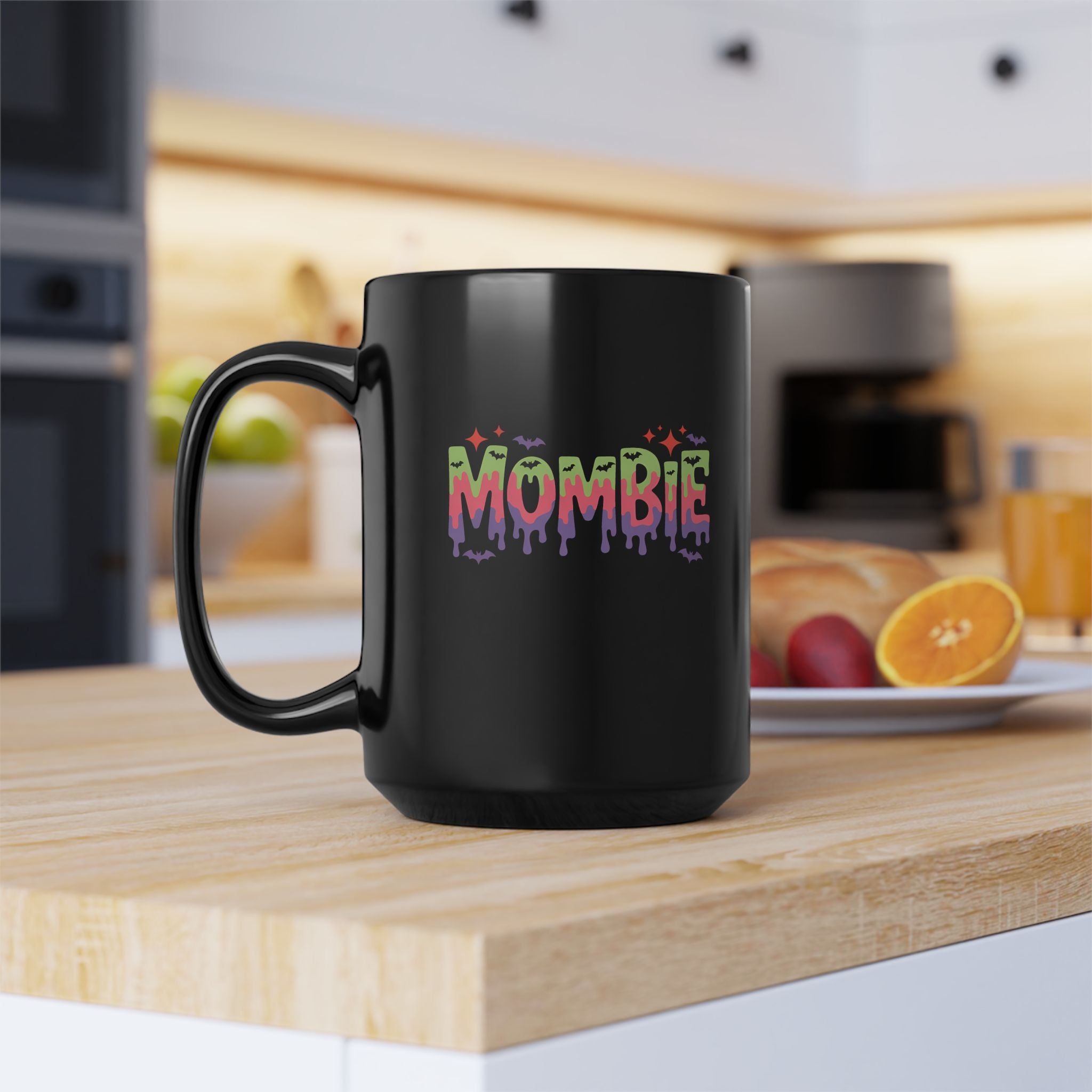 Zombie Mom Drip Halloween Mug — Funny Gift for Moms Colorful Coffee Cup 11oz 15oz