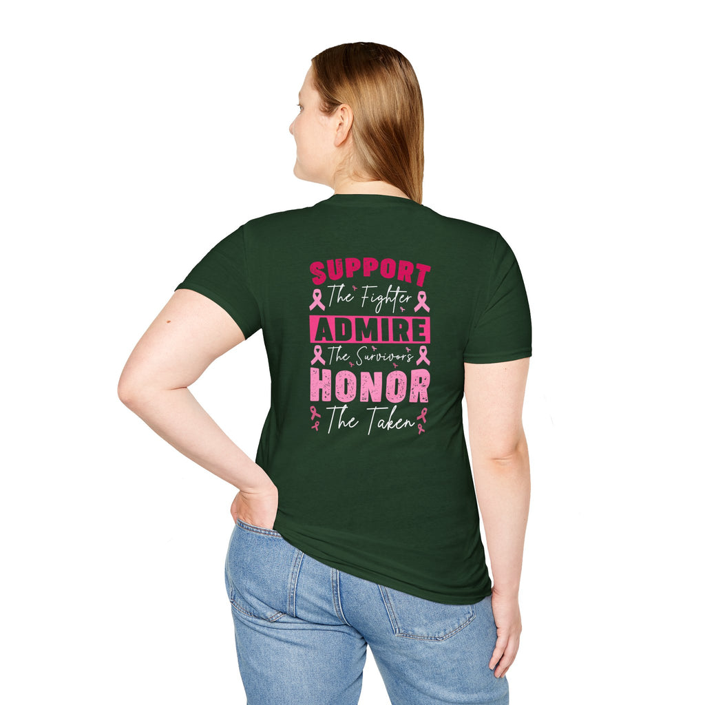 Breast Cancer Awareness Ribbon T-Shirt — Pink Ribbon Support Tee