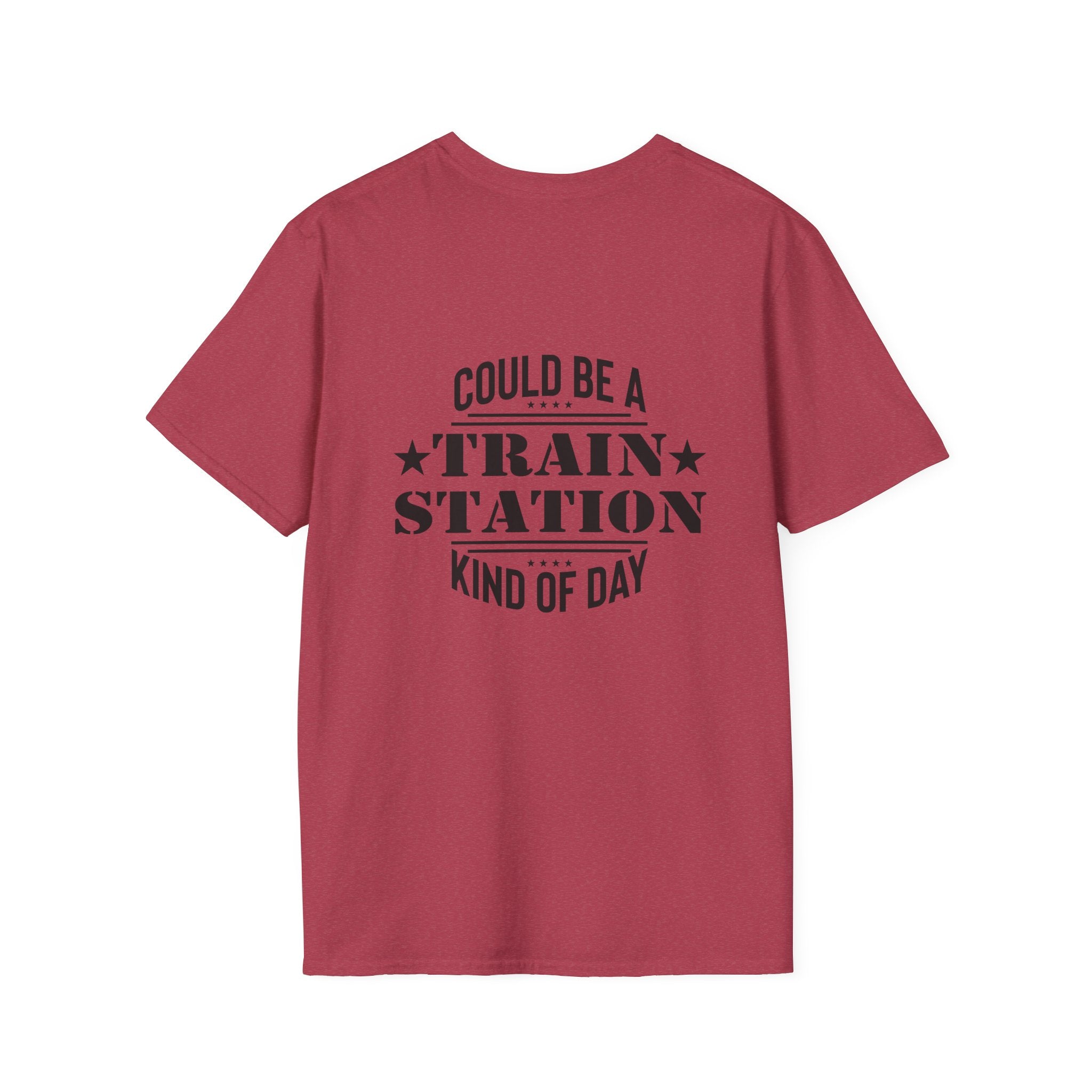 Could Be a Train Station Kind of Day T-Shirt — Funny Sarcastic Gift for Her Pocket Tee