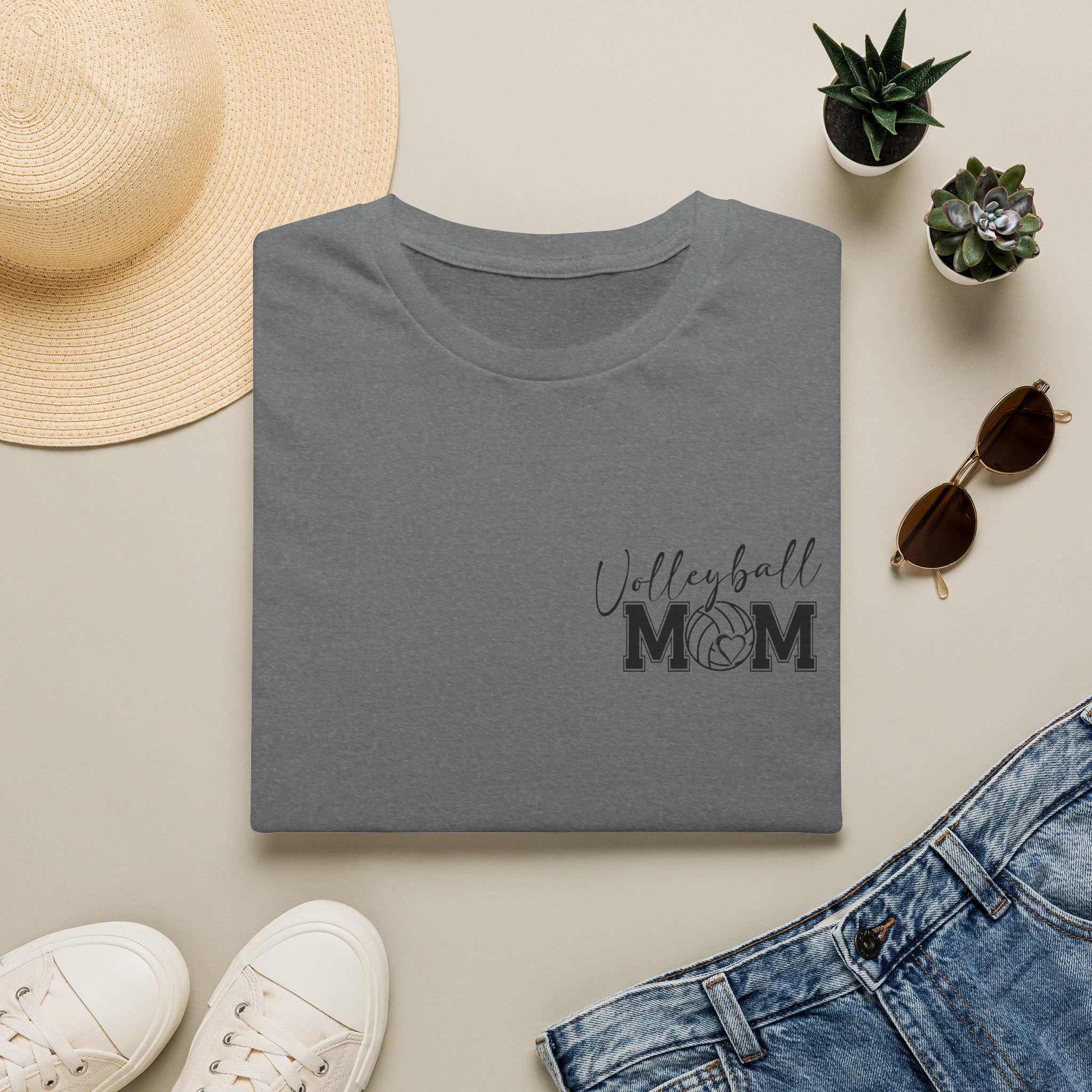 Volleyball Mom T-Shirt — Cute Game Day Gift for Sports Moms Script Graphic Tee