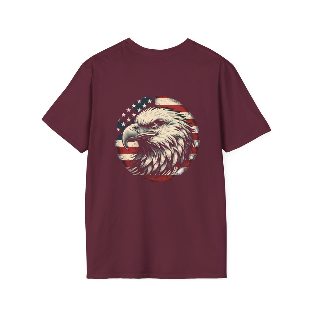 Patriotic Bald Eagle T-Shirt — American Flag Gift for Him Fourth of July Graphic Tee