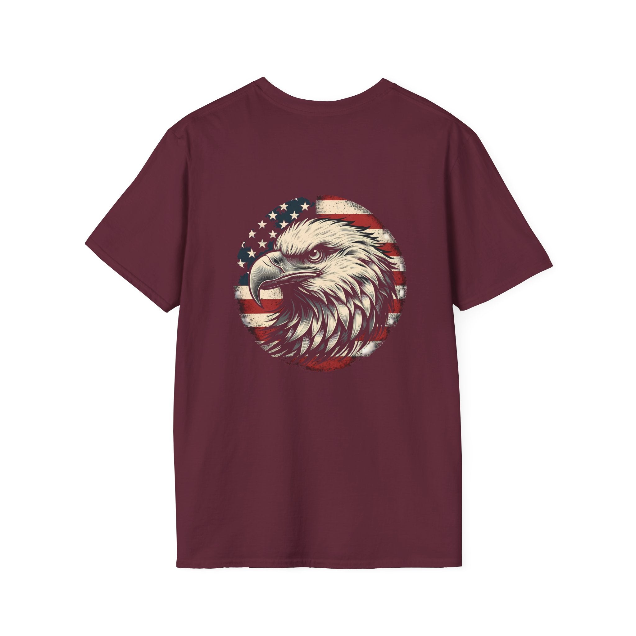 Patriotic Bald Eagle T-Shirt — American Flag Gift for Him Fourth of July Graphic Tee