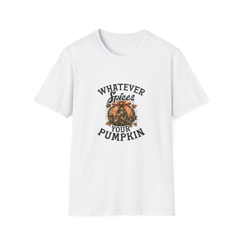 Whatever Spices Your Pumpkin T-Shirt — Funny Fall Gift for Women Pumpkin Spice Tee