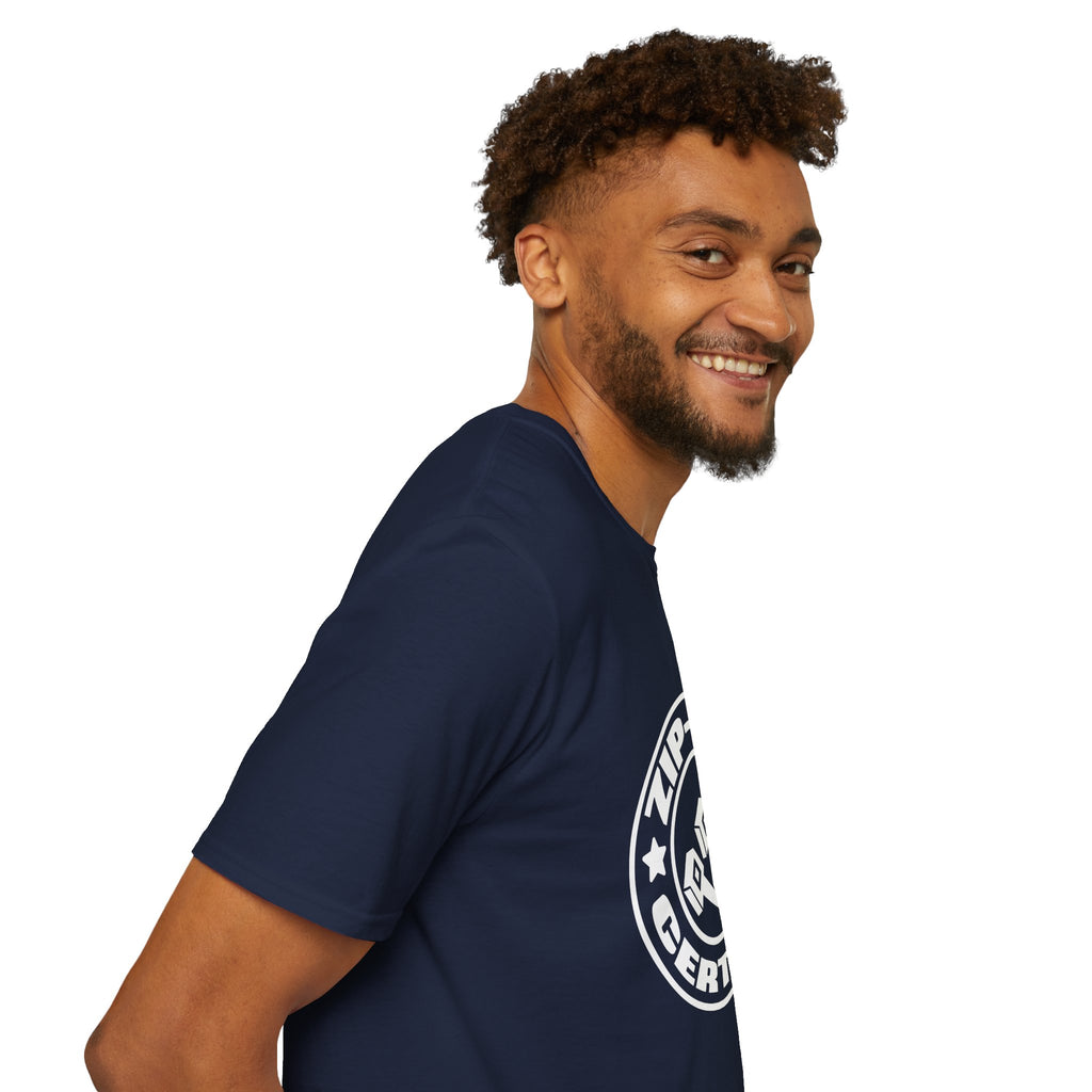 Zip-Tie Certified T-Shirt — Funny Handyman Gift for Him Bold Graphic Tee