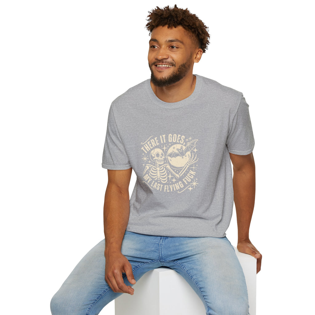 There It Goes Skull Moon & Bat T-Shirt — Cute Halloween Gift for Women Graphic Tee