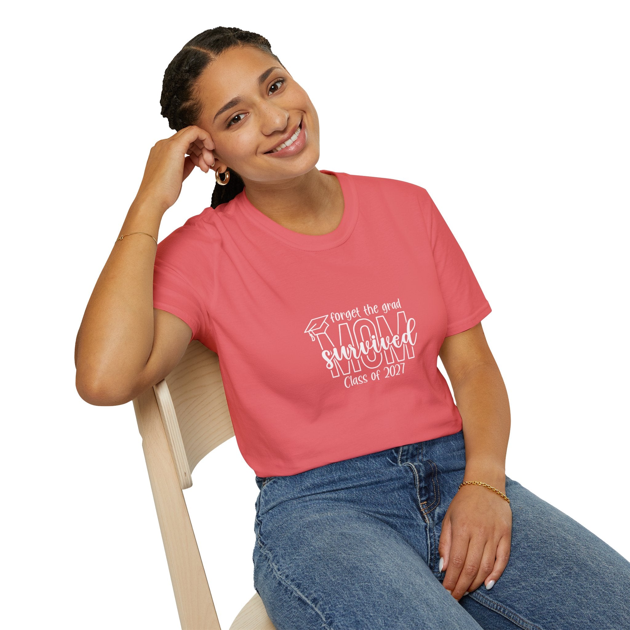 Class of 2027 Sarcastic Mom T-Shirt — Funny Graduation Gift for Mom Graphic Tee