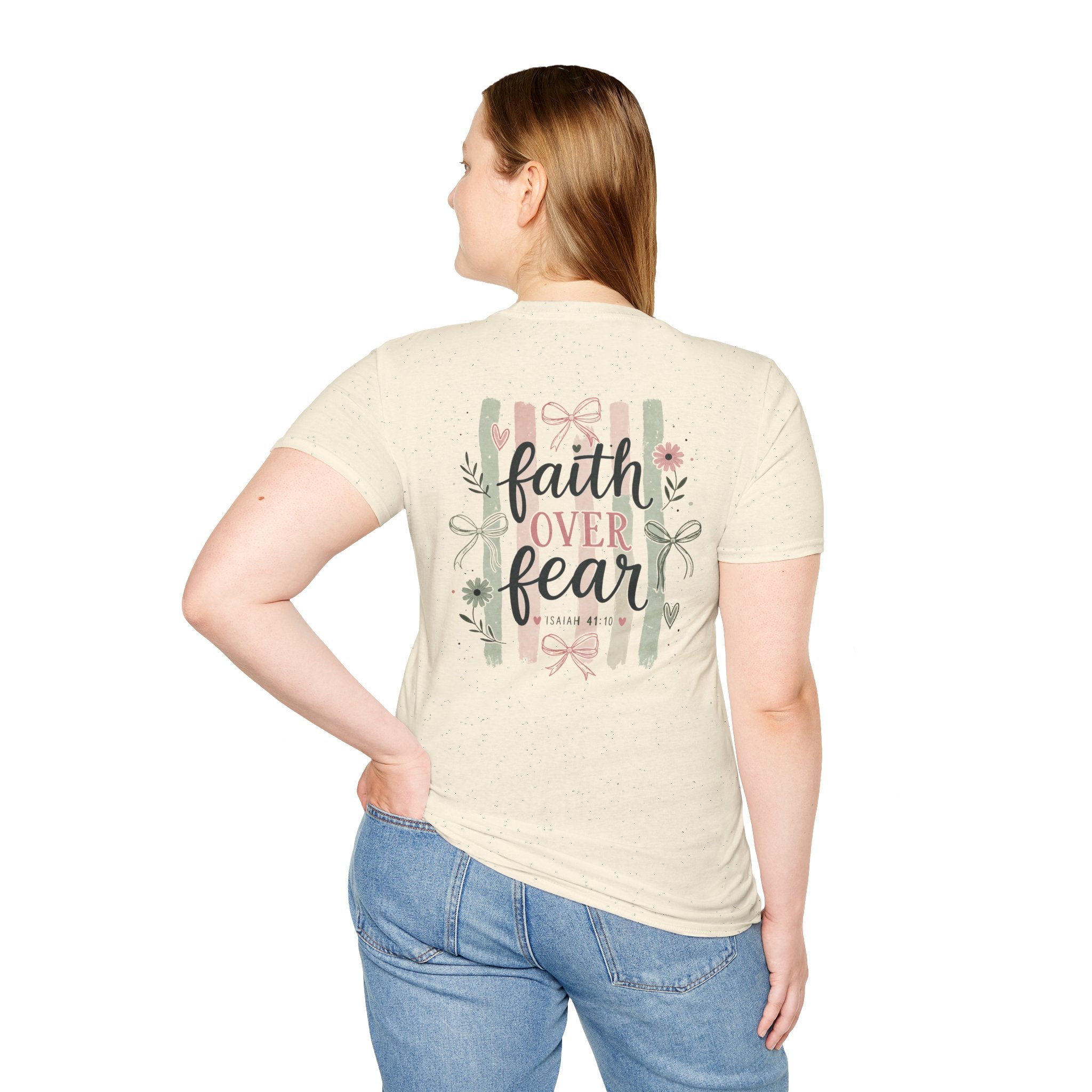 Faith Over Fear T-Shirt — Inspirational Christian Gift for Women Everyday Graphic Tee