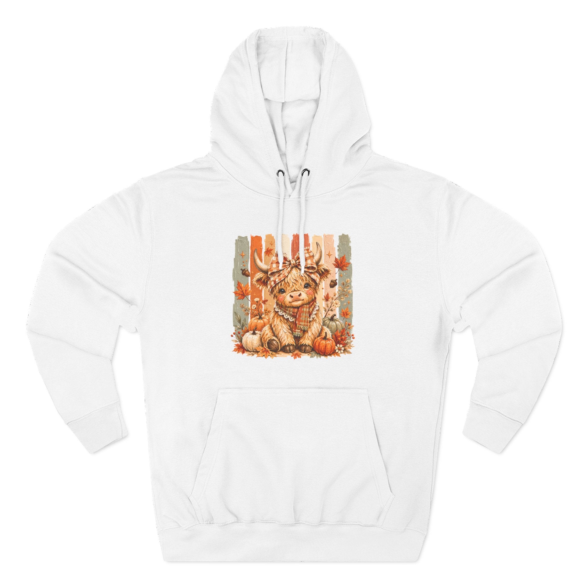 Autumn Pumpkin Cow Hoodie — Cute Fall Gift for Women Cozy Graphic Pullover