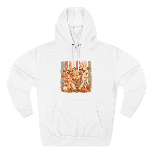 Autumn Pumpkin Cow Hoodie — Cute Fall Gift for Women Cozy Graphic Pullover