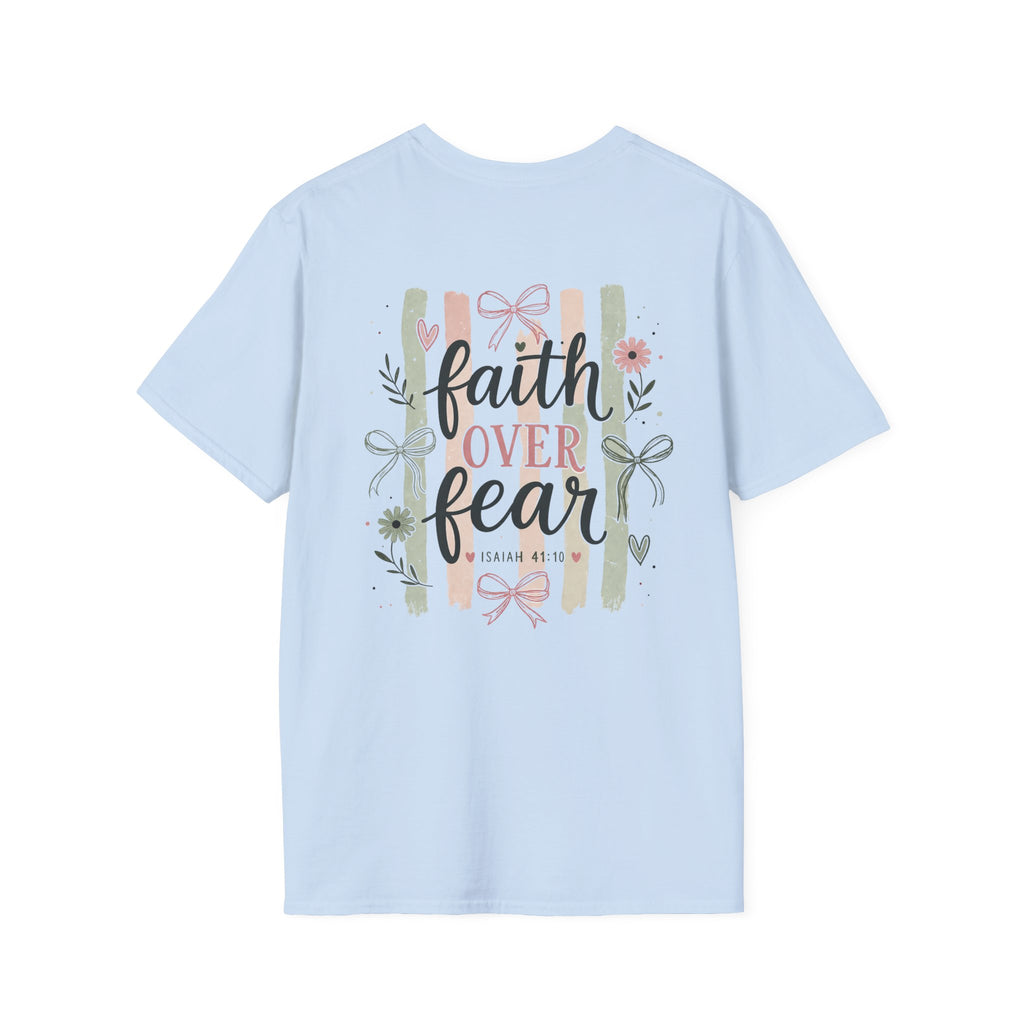 Faith Over Fear T-Shirt — Inspirational Christian Gift for Women Everyday Graphic Tee