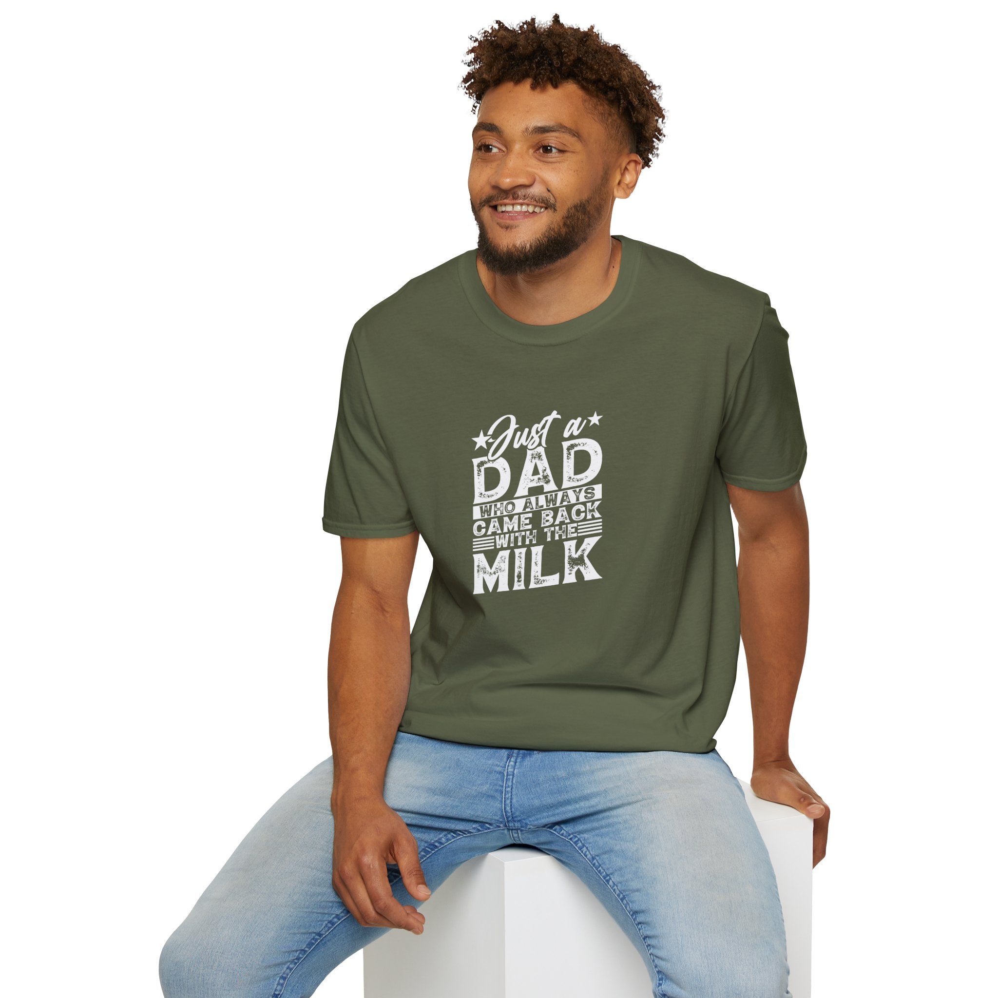 Just a Dad Who Always Came Back with the Milk T-Shirt — Funny Father's Day Gift