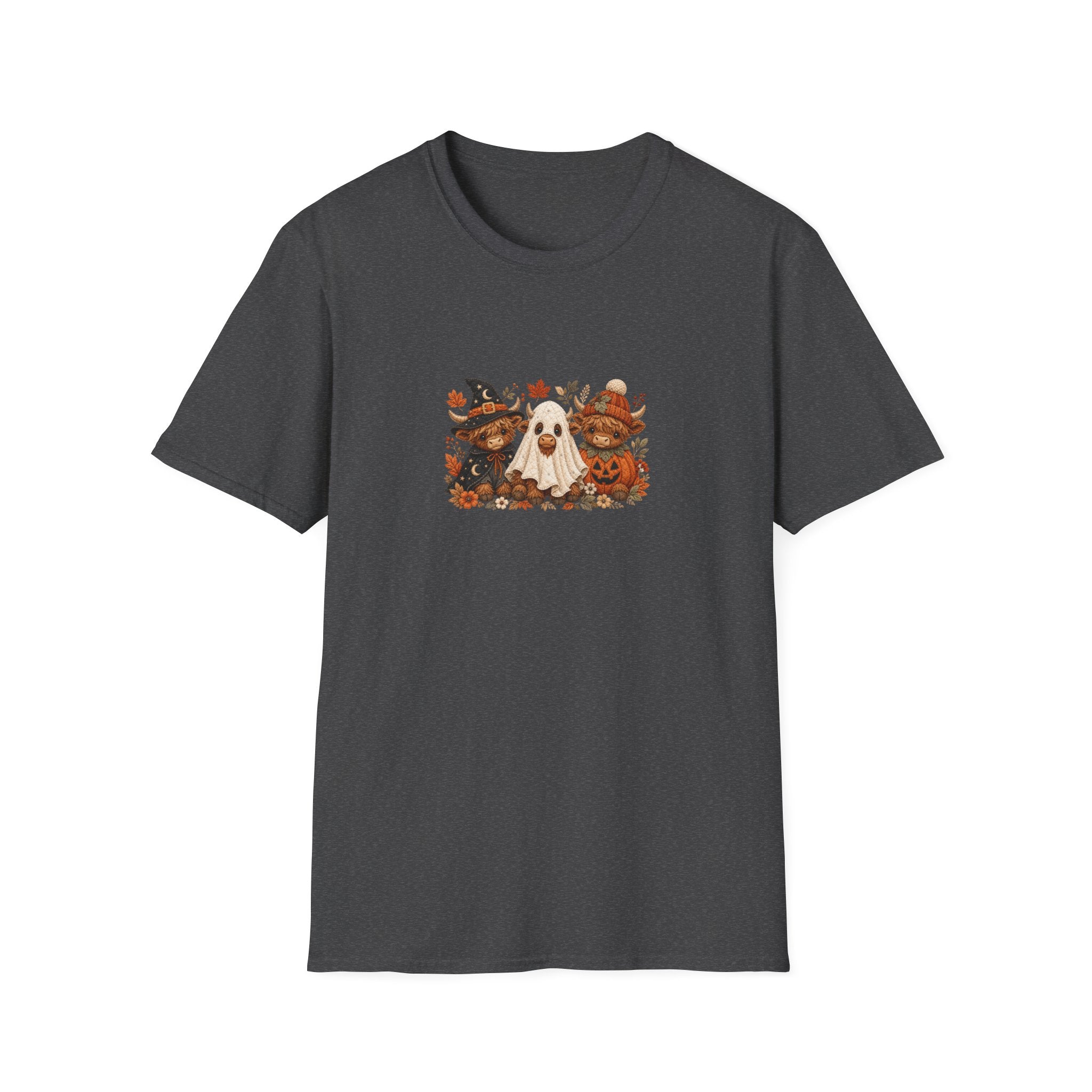 Halloween Cows Trio T-Shirt — Cute Funny Gift for Her Ghost & Pumpkin Fall Tee