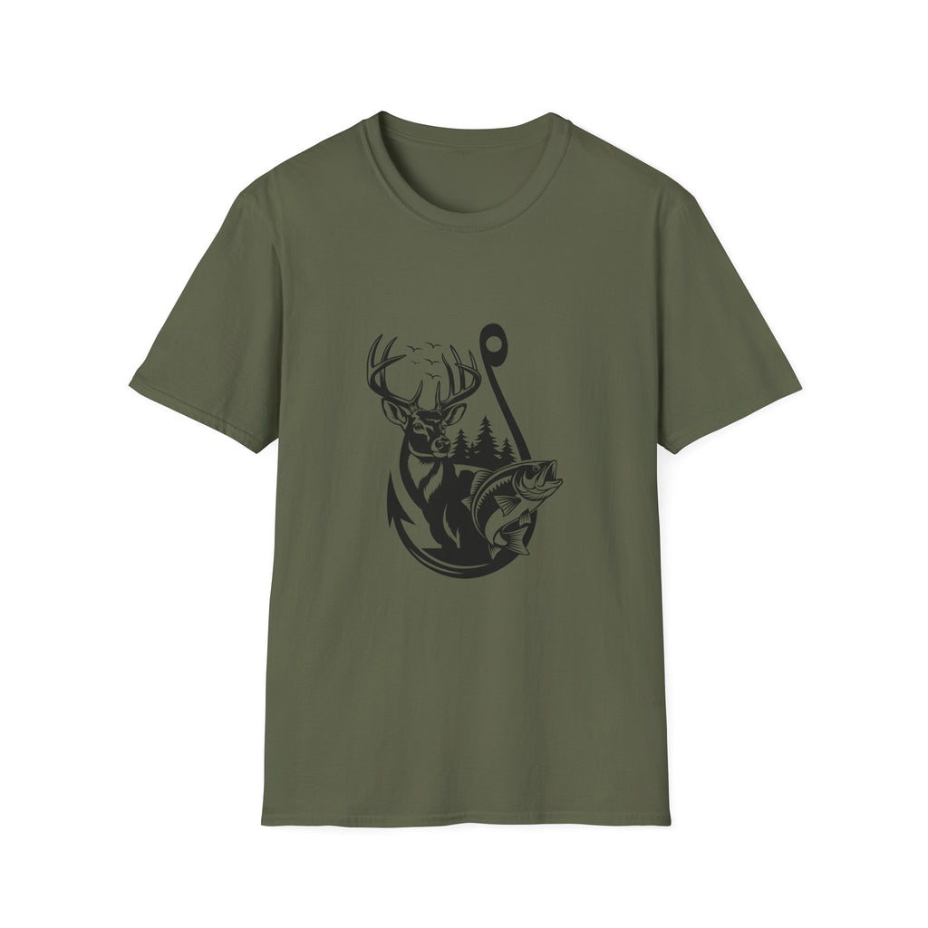 Hunt Fish & Forest Adventure T-Shirt — Outdoor Gift for Hunters & Fishermen