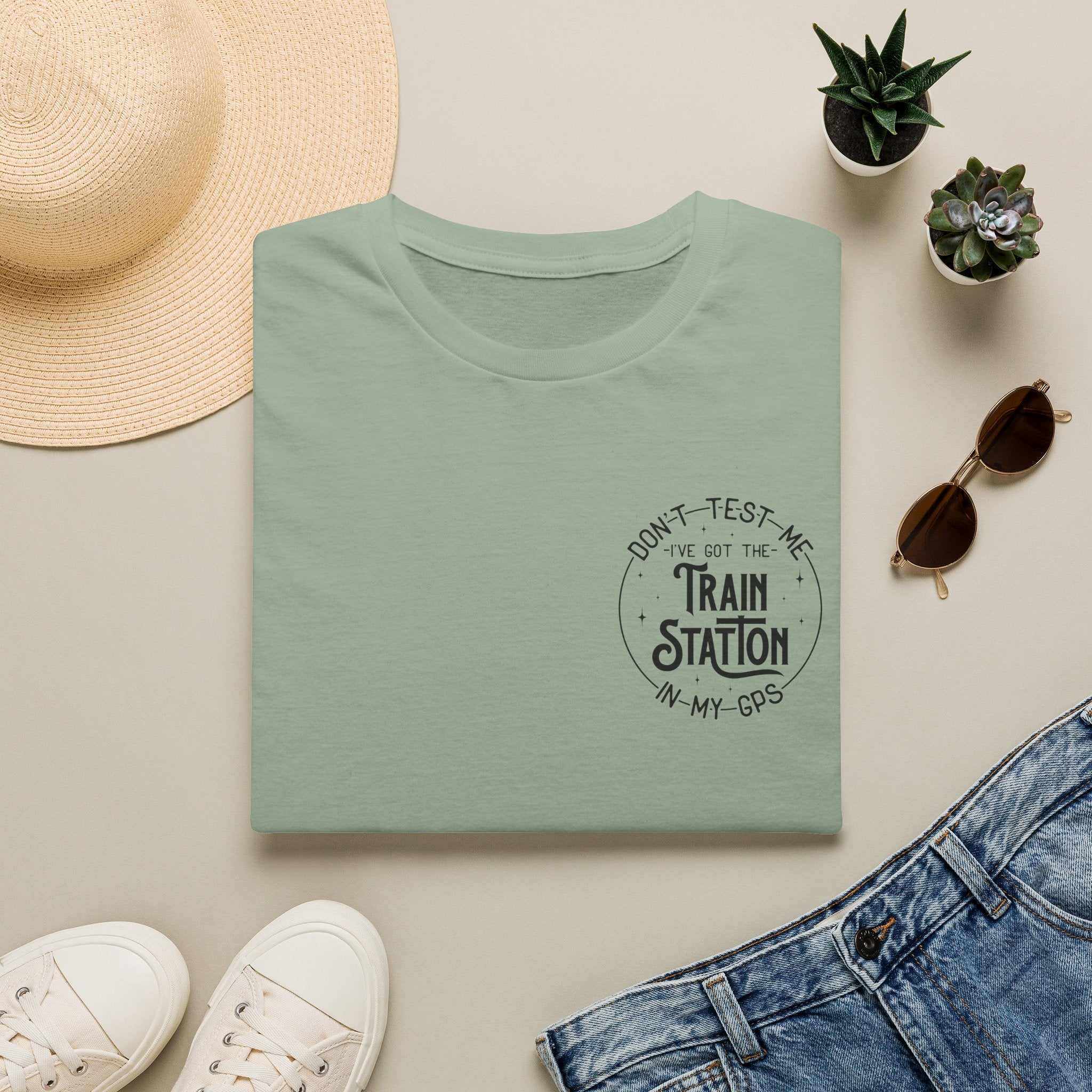 Train Station GPS T-Shirt — Funny Travel Quote Gift for Her Sarcastic Graphic Tee
