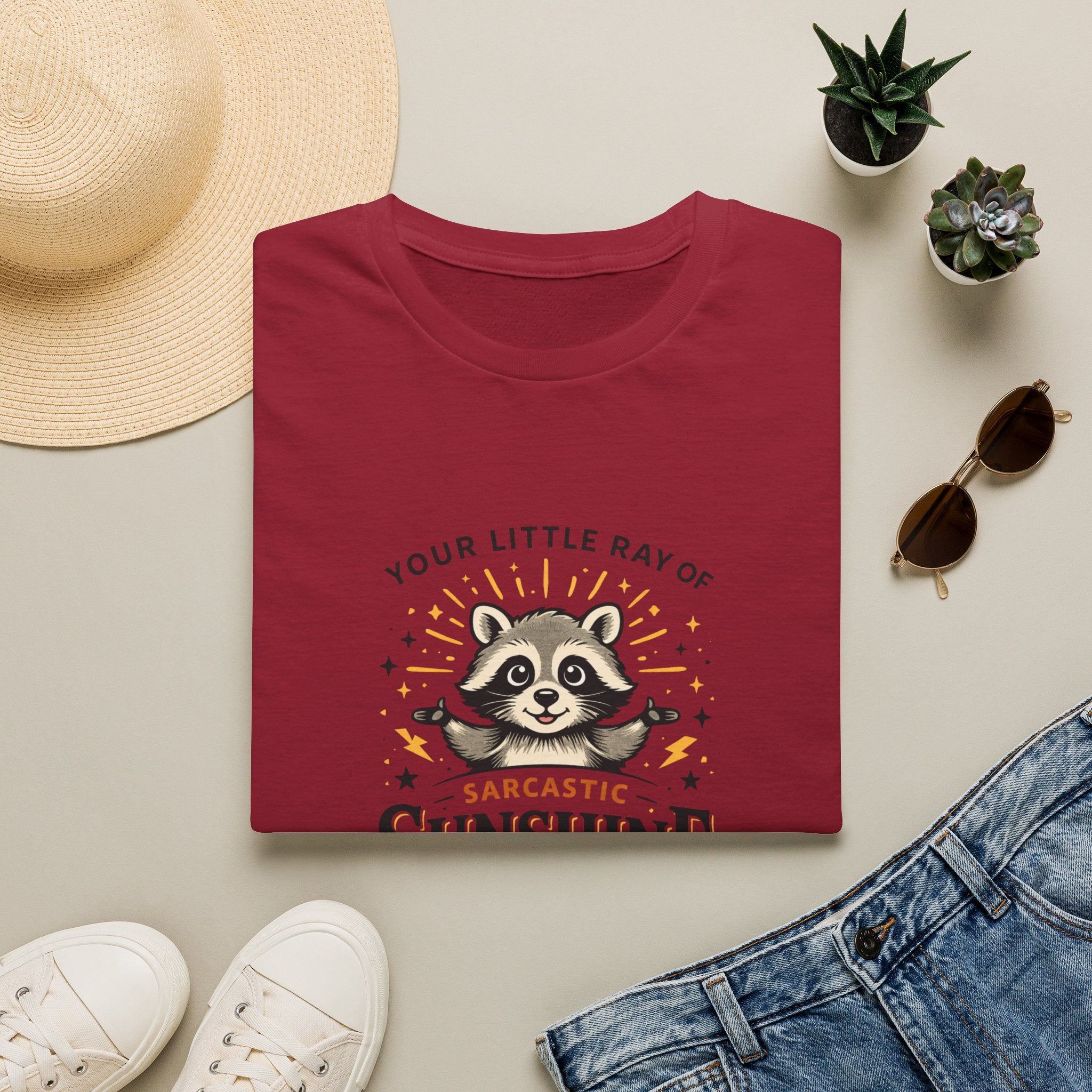 Your Little Ray of Sarcastic Sunshine Raccoon T-Shirt — Funny Gift for Her