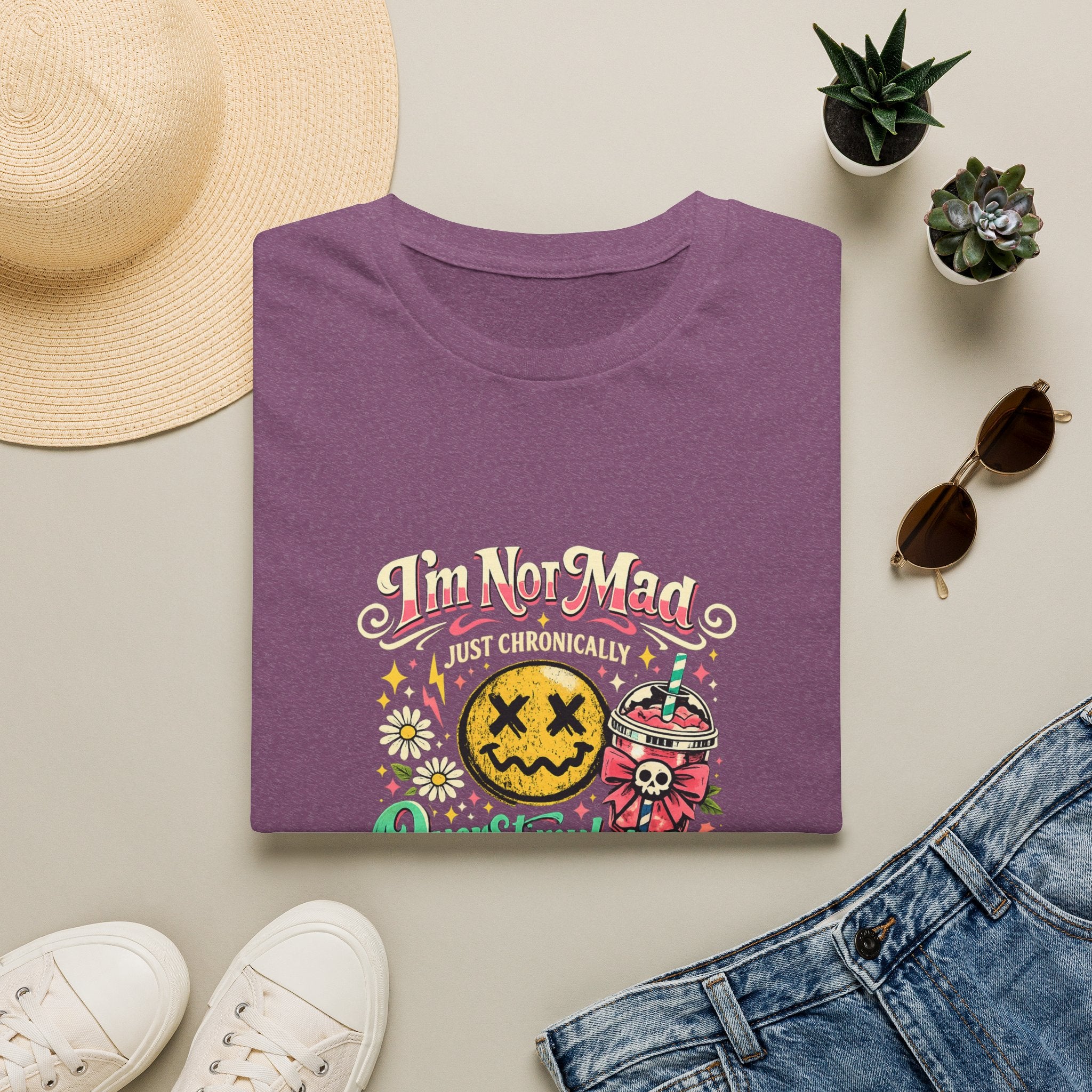I'm Not Mad Kawaii Bubble Tea T-Shirt — Cute Funny Gift for Her Graphic Tee