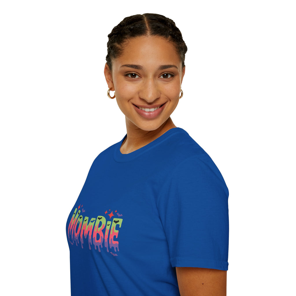 Mombie Halloween T-Shirt — Funny Zombie Mom Gift for Her Neon Graphic Tee