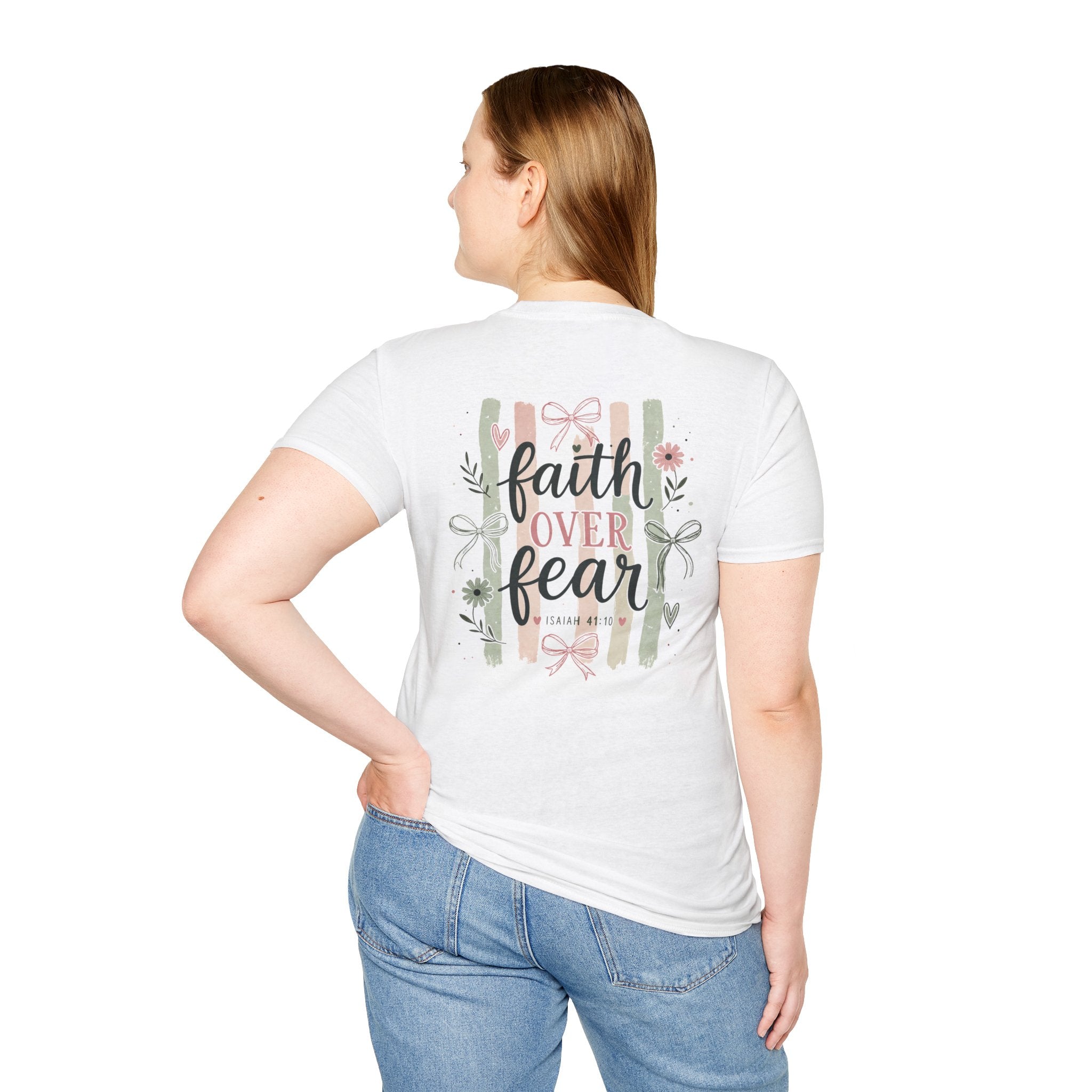 Faith Over Fear T-Shirt — Inspirational Christian Gift for Women Everyday Graphic Tee