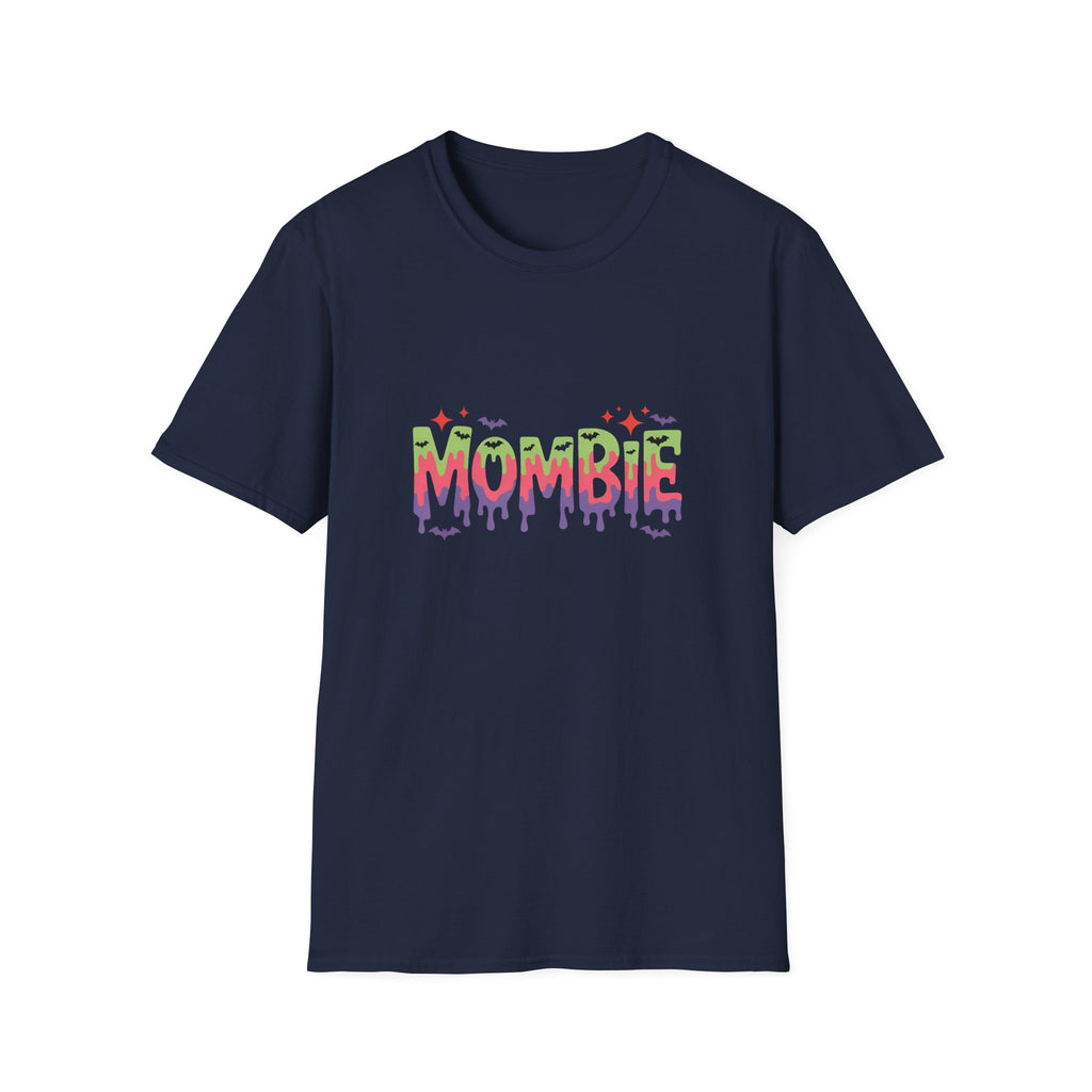 Mombie Halloween T-Shirt — Funny Zombie Mom Gift for Her Neon Graphic Tee