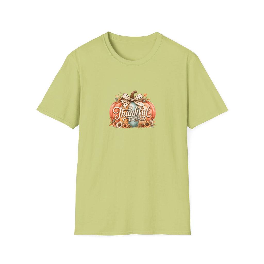 Thankful Pumpkin T-Shirt — Cute Fall Thanksgiving Gift for Women Graphic Tee