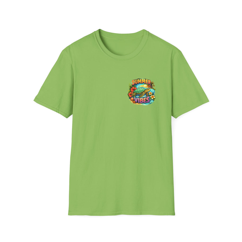 Summer Vibes Sea Turtle T-Shirt — Cute Beach Gift for Women Surf Floral Graphic Tee