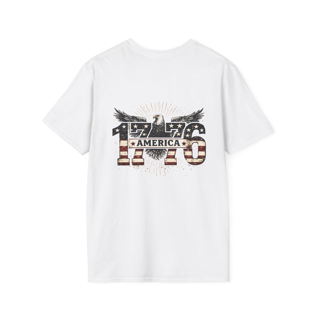 1776 American Flag Eagle T-Shirt — Vintage Patriotic Gift for Him Fourth of July Tee