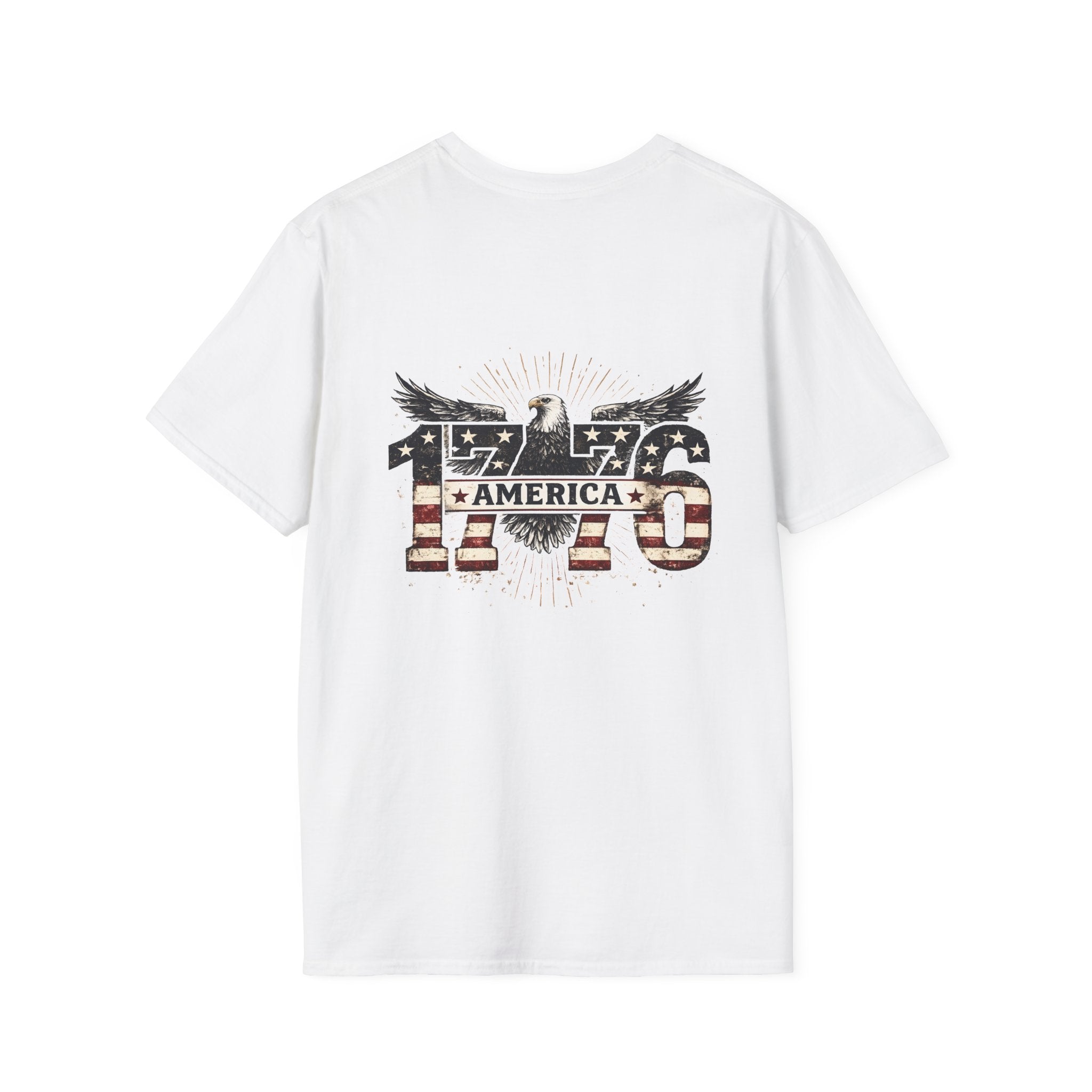 1776 American Flag Eagle T-Shirt — Vintage Patriotic Gift for Him Fourth of July Tee