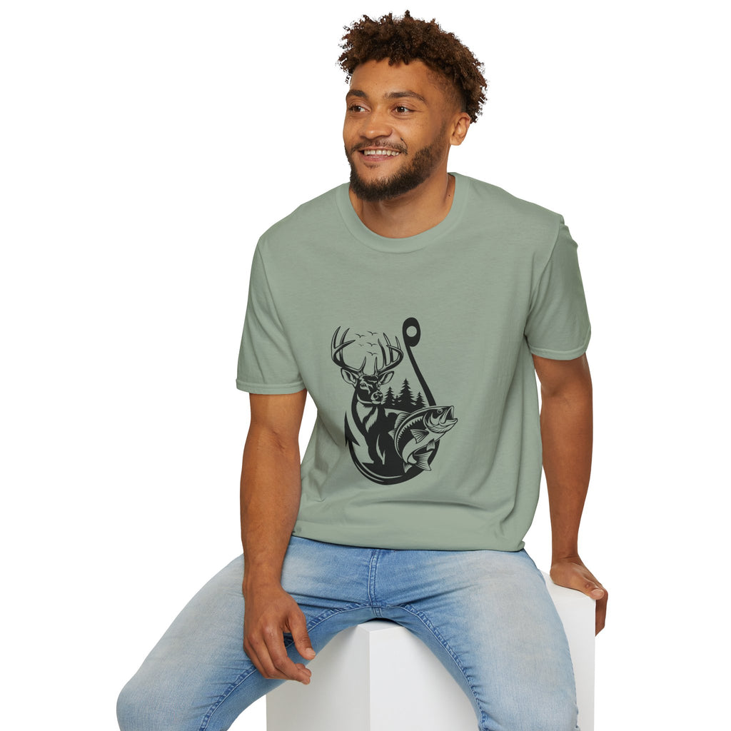 Hunt Fish & Forest Adventure T-Shirt — Outdoor Gift for Hunters & Fishermen