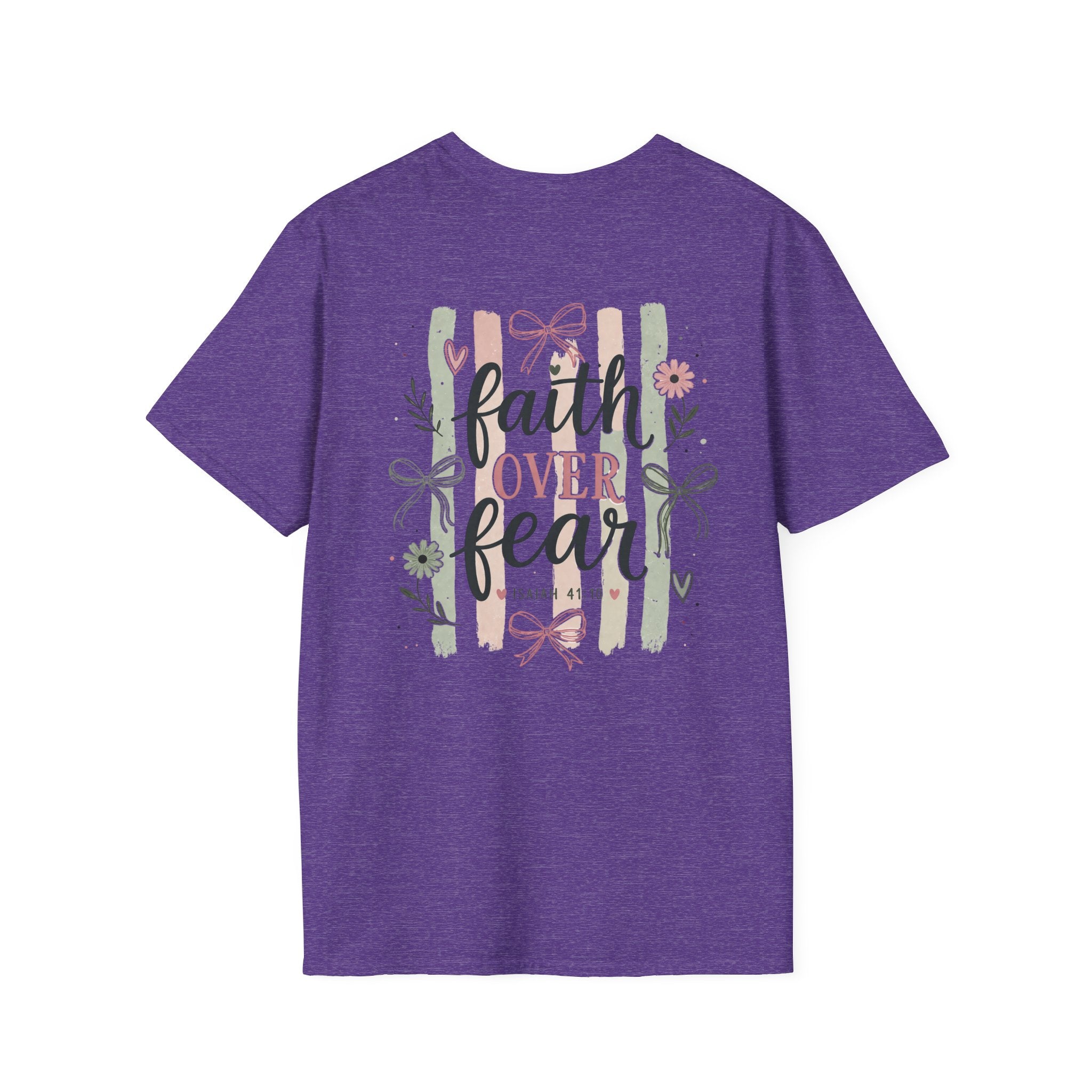 Faith Over Fear T-Shirt — Inspirational Christian Gift for Women Everyday Graphic Tee