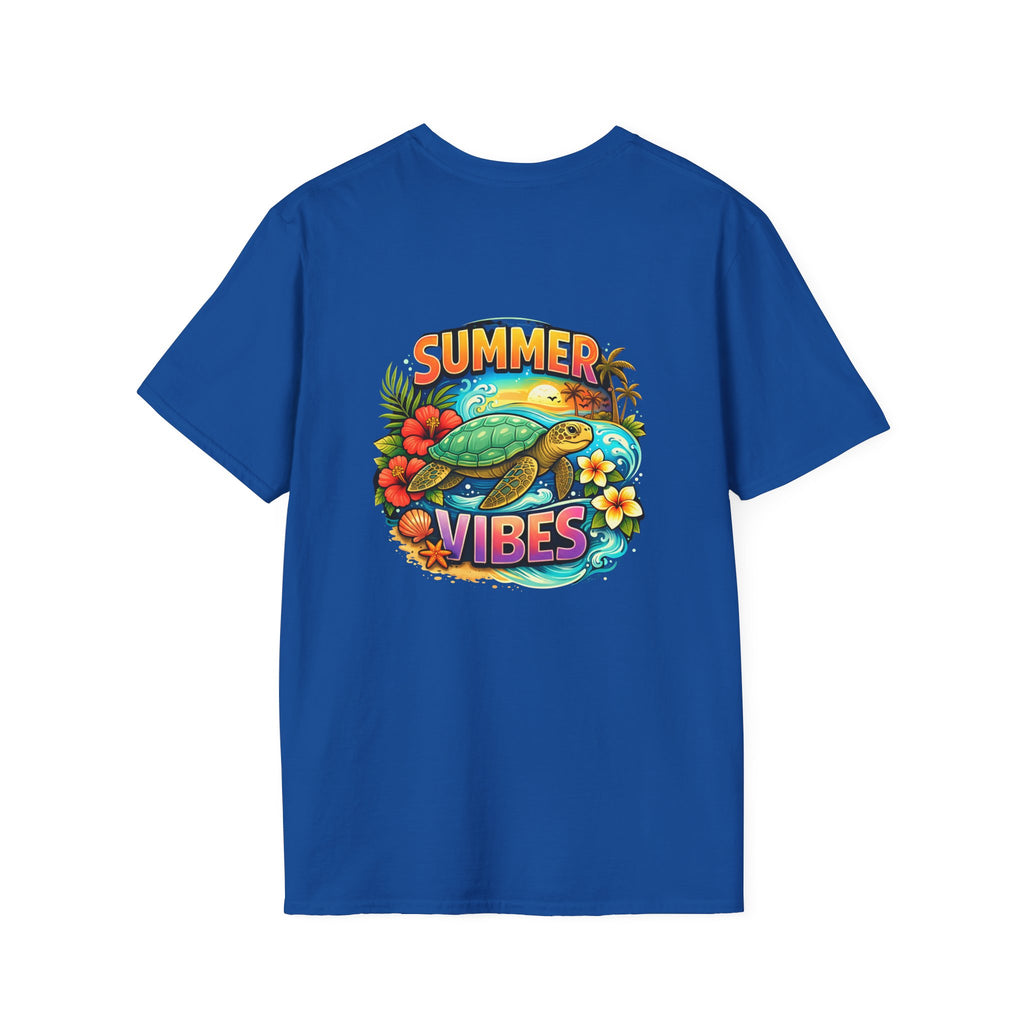 Summer Vibes Sea Turtle T-Shirt — Cute Beach Gift for Women Surf Floral Graphic Tee