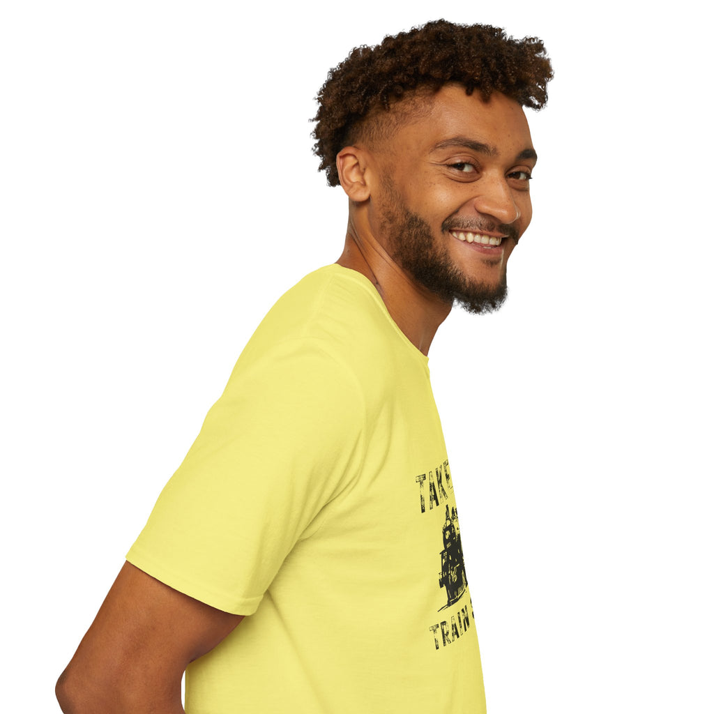 Take 'Em to the Train Station T-Shirt — Funny Sarcastic Gift Vintage Engine Graphic Tee