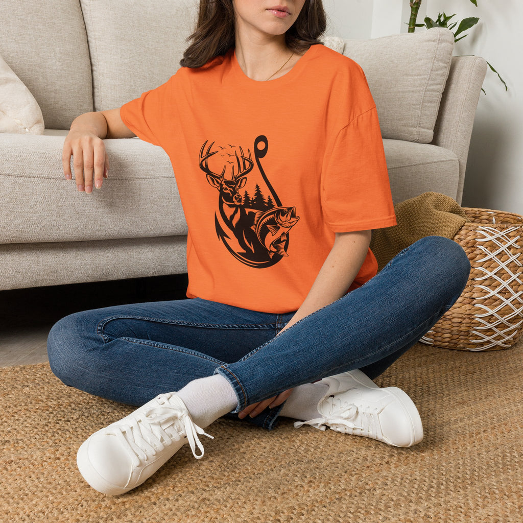 Hunt Fish & Forest Adventure T-Shirt — Outdoor Gift for Hunters & Fishermen
