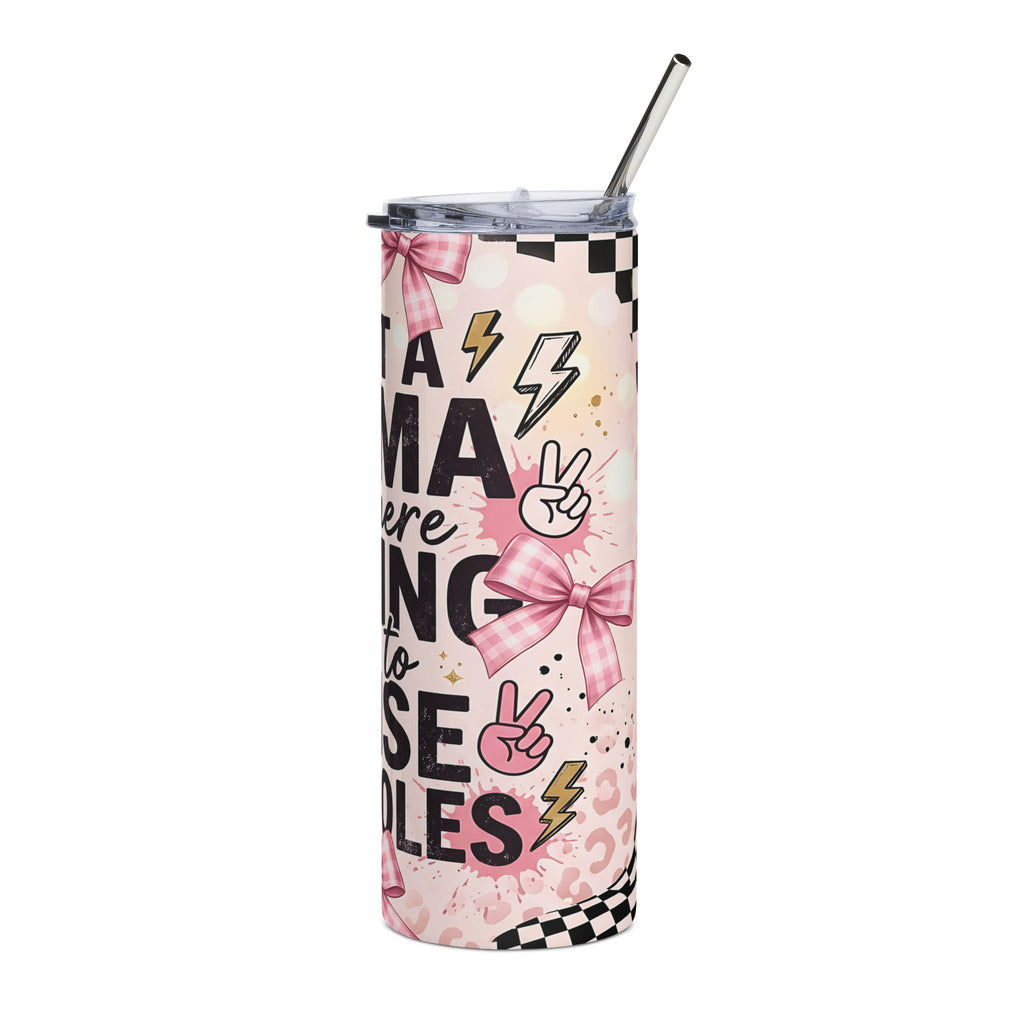Mama Trying Not To Raise Assholes Tumbler — Funny Mom Gift 20oz Stainless Steel Cup