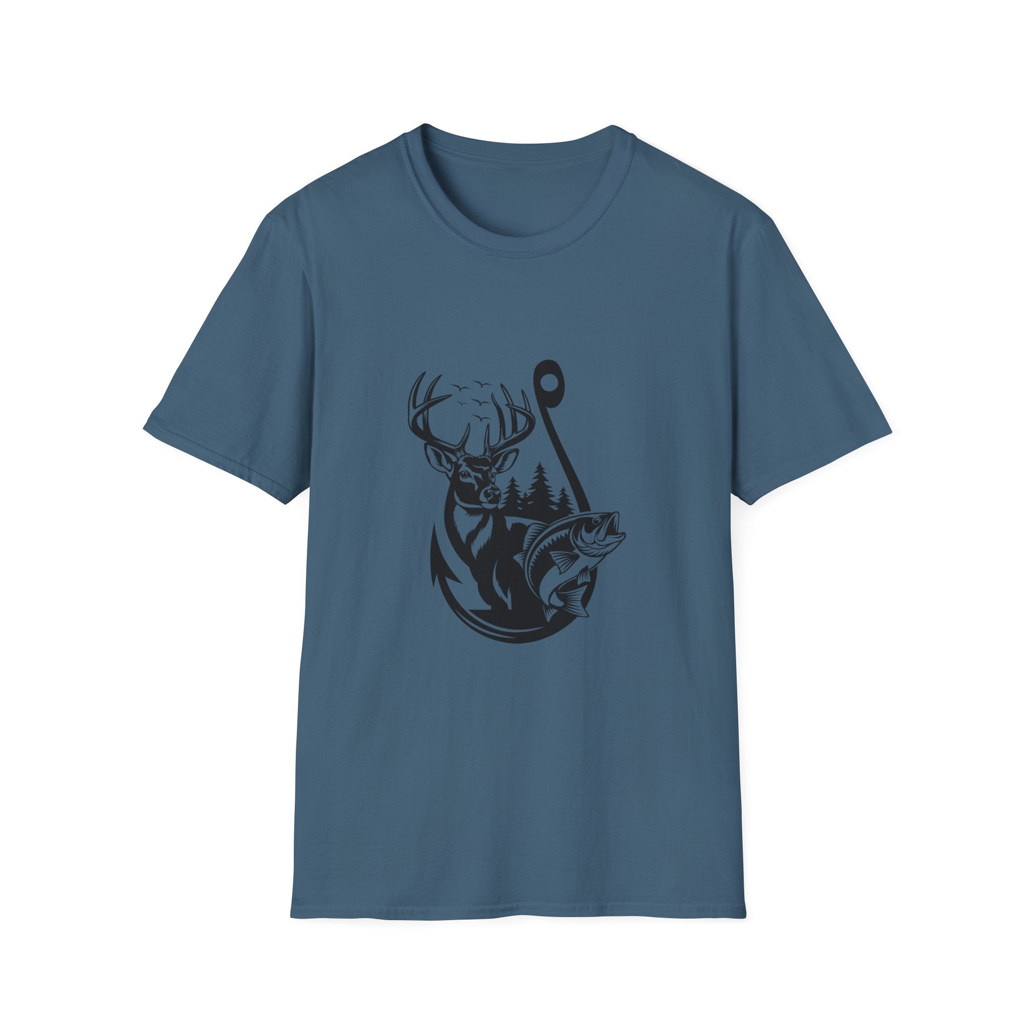 Hunt Fish & Forest Adventure T-Shirt — Outdoor Gift for Hunters & Fishermen