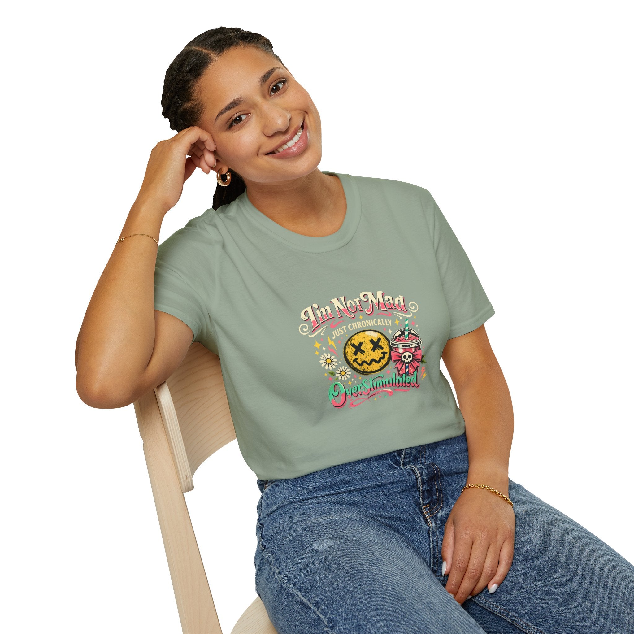 I'm Not Mad Kawaii Bubble Tea T-Shirt — Cute Funny Gift for Her Graphic Tee