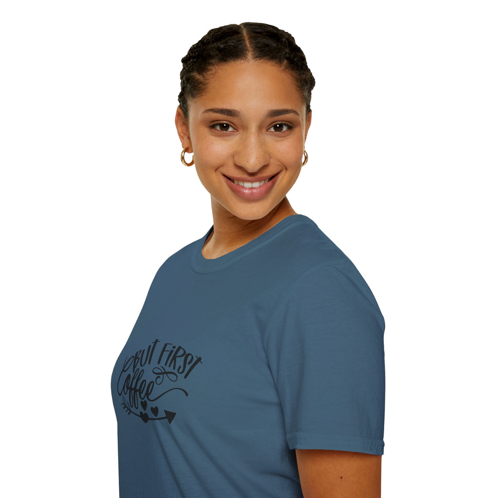 But First Coffee T-Shirt — Funny Gift for Coffee Lovers Women's Graphic Tee