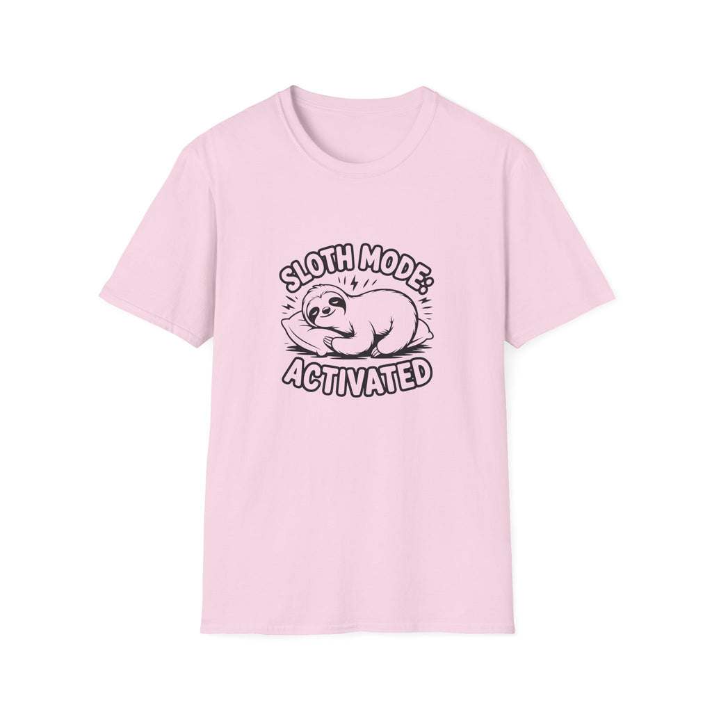 Sloth Mode Activated T-Shirt — Funny Lazy Gift for Her Cute Animal Graphic Tee