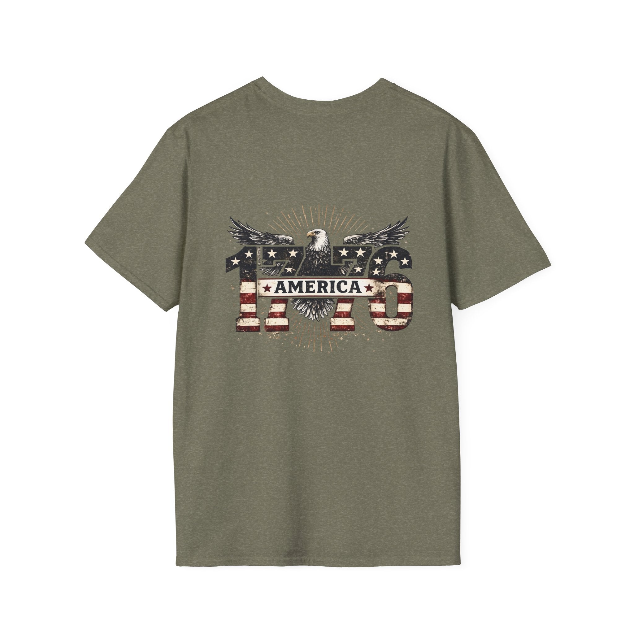 1776 American Flag Eagle T-Shirt — Vintage Patriotic Gift for Him Fourth of July Tee