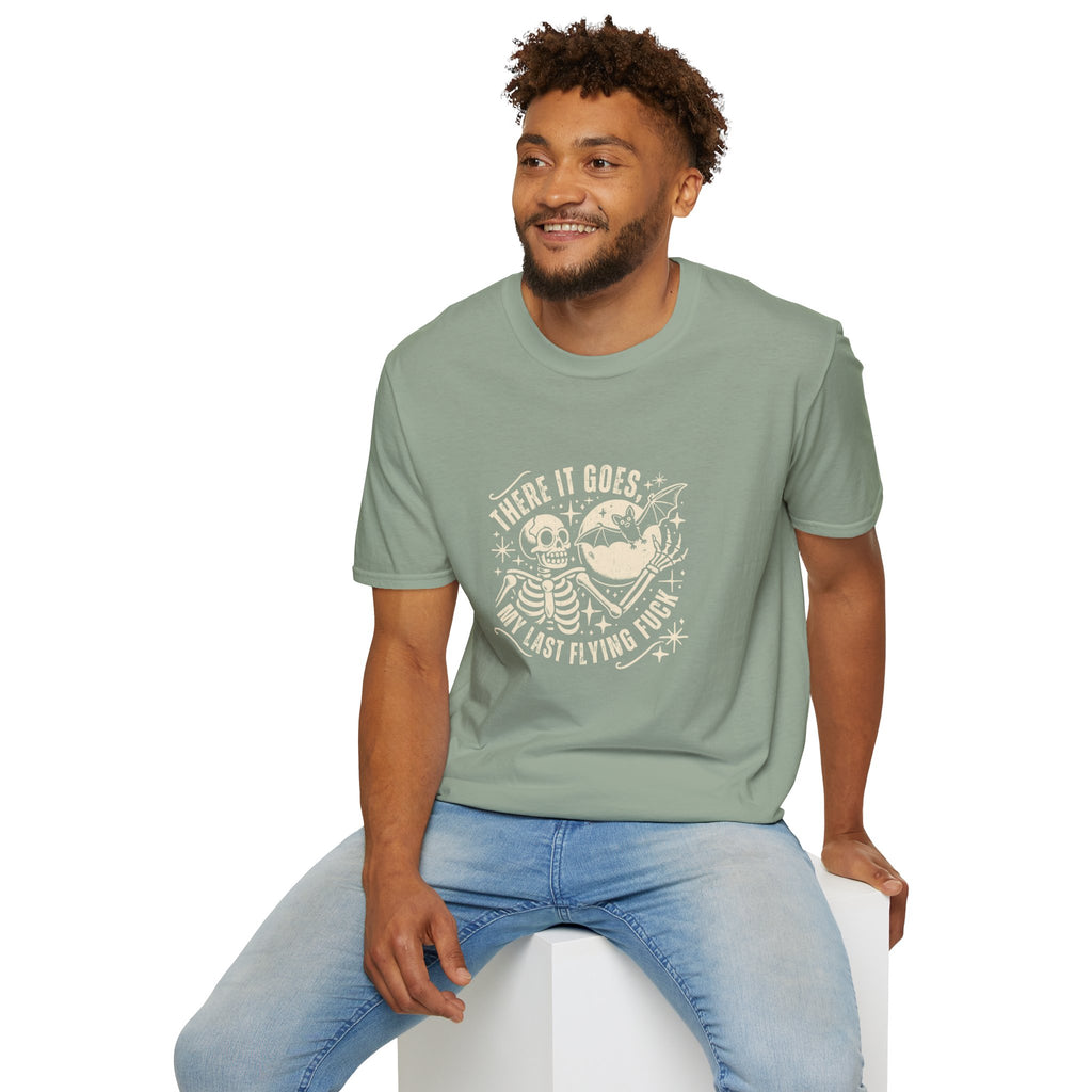 There It Goes Skull Moon & Bat T-Shirt — Cute Halloween Gift for Women Graphic Tee